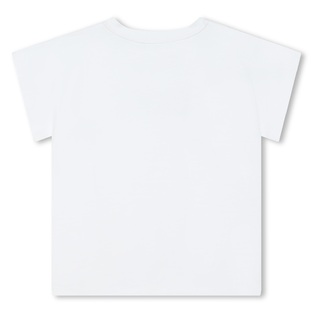 Μπλούζα βαμβακερή D.K.N.Y. σε λευκό χρώμα με ανάγλυφο λογότυπο στο μπροστινό μέρος.