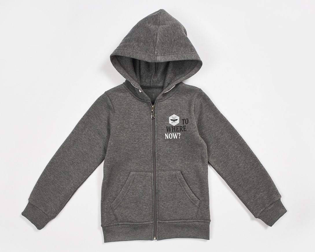 HASHTAG hoodie in charcoal color with hood.