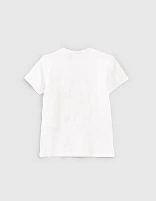 Μπλούζα IKKS σε χρώμα λευκό με κέντημα "COOL".