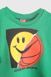 Seasonal JOYCE tracksuit set in green color with basketball print.