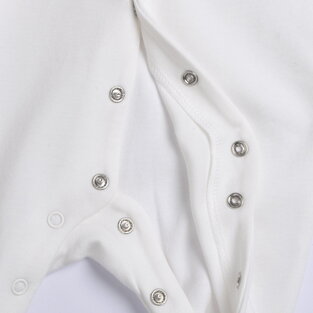 CHICCO cotton romper in off-white color.