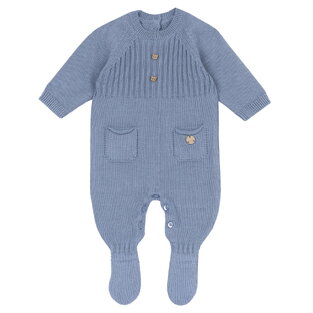 CHICCO knitted bodysuit in blue color.