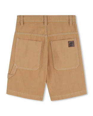 TIMBERLAND Bermuda shorts in beige color with ripstop fabric details.
