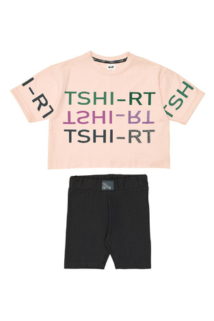 Σετ κολάν SPRINT σε χρώμα ροζ με ανθρακί.