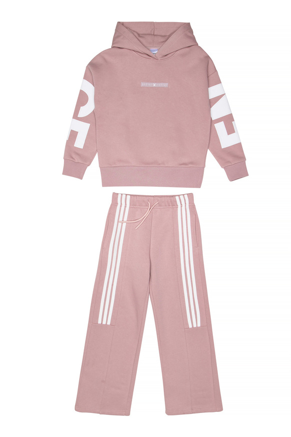 Σετ φόρμας SPRINT με κουκούλα σε ροζ χρώμα.