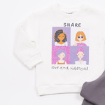 Σετ κολάν TRAX σε λευκό-γκρι χρώμα.