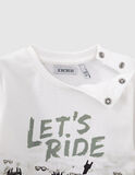 IKKS blouse made of organic cotton in white color with print.