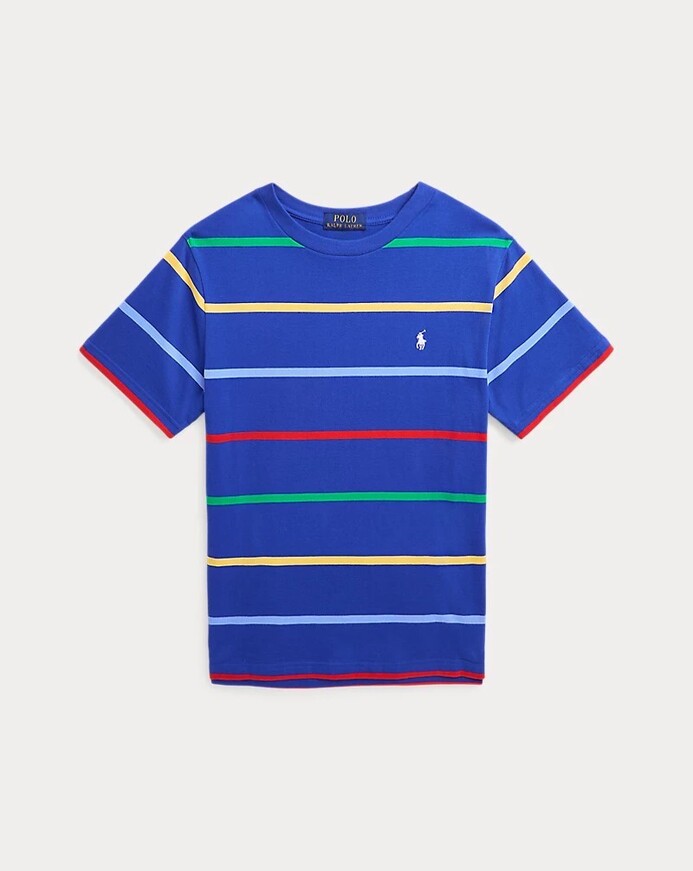 Μπλούζα POLO RALPH LAUREN σε χρώμα μπλε ρουά με πολύχρωμο ριγέ σχέδιο.