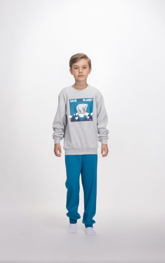 Πιτζάμα DREAMS σε γκρι-γαλάζιο χρώμα.
