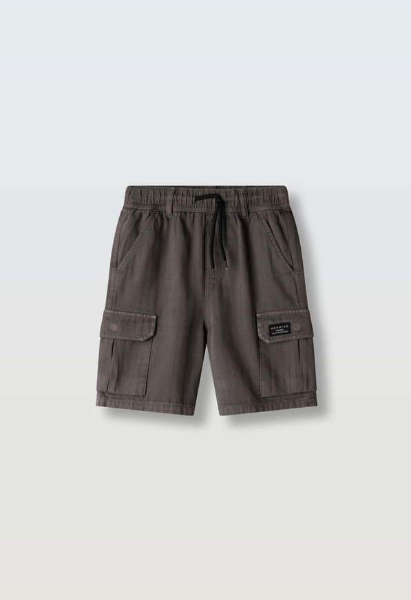 Βερμούδα cargo HASHTAG σε χρώμα ανθρακί.