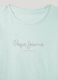 Μπλούζα PEPE JEANS σε γαλάζιο χρώμα με γκλίτερ.