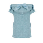 LAPIN HOUSE knitted dress in siel color with hood.