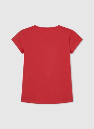 Μπλούζα PEPE JEANS σε κόκκινο χρώμα με glitter.