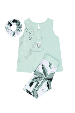 Σετ κολάν SPRINT σε χρώμα βεραμάν και ασορτί λάστιχο για τα μαλλιά.