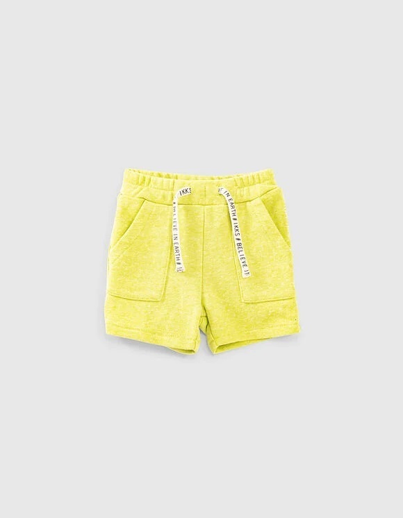 IKKS shorts in yellow with print.
