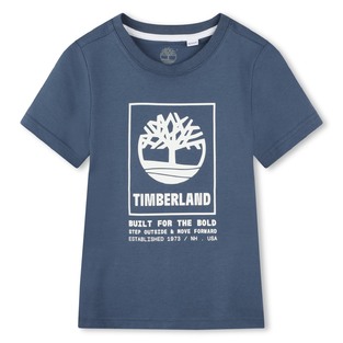Μπλούζα TIMBERLAND σε χρώμα μπλε ραφ με ανάγλυφο λογότυπο.