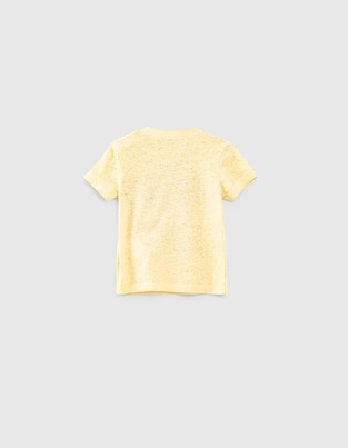 Μπλούζα IKKS σε κίτρινο χρώμα με τύπωμα.