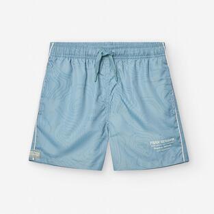 LOSAN bermuda swimsuit in grey-siel color.