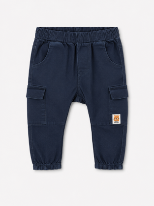 LOSAN cargo pants in blue.