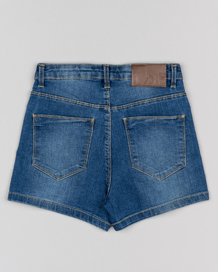 LOSAN denim shorts in blue with a high waist fit.