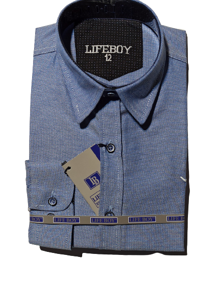 LIFE BOY shirt in siel color with long sleeves.