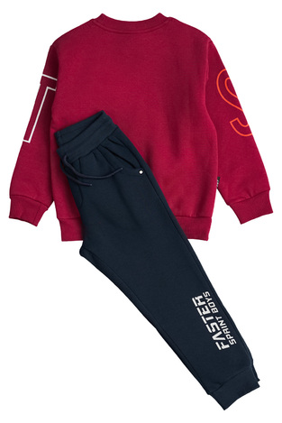 SPRINT suit set in burgundy color with embossed logo.