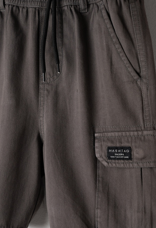 Βερμούδα cargo HASHTAG σε χρώμα ανθρακί.