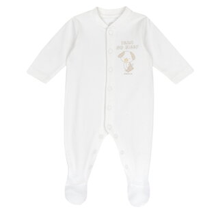 CHICCO cotton romper in off-white color.