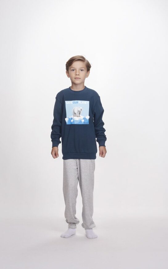 Πιτζάμα DREAMS σε μπλε σκούρο-γκρι χρώμα.