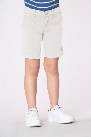 Βερμούδα U.S. POLO σε χρώμα εκρού.