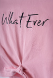 Μπλούζα ΕΒΙΤΑ σε ροζ χρώμα με το λογότυπο "WHAT EVER".