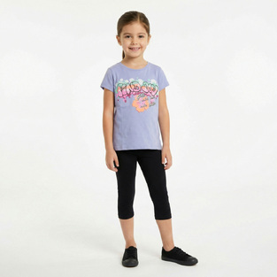 TRAX leggings set in lilac and black.