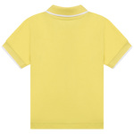 TIMBERLAND pique polo shirt in yellow color with white braid on the collar.