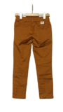 IKKS leggings made of cotton stretch fabric in camel color with elastic waistband.