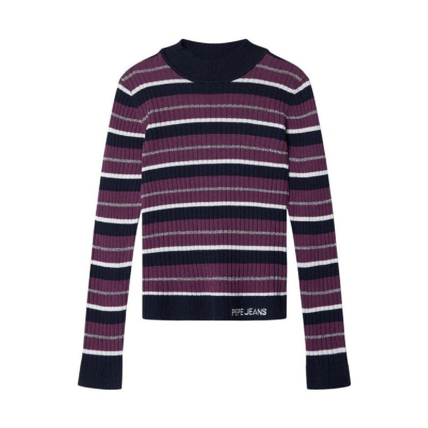 Πλεκτή μπλούζα ριγέ PEPE JEANS σε μπλε-μωβ χρώμα.