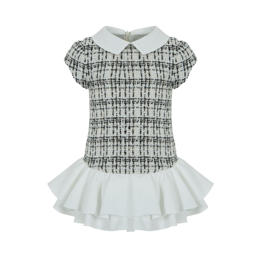 Φόρεμα LAPIN HOUSE σε εκρού χρώμα με tweed ύφασμα.