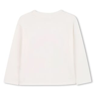 BILLIEBLUSH blouse in off-white color with embossed unicorn print.