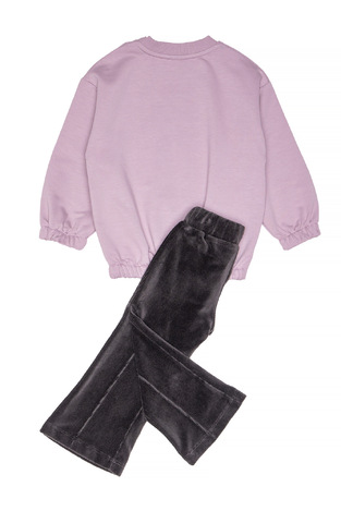 Set of SPRINT tights with a round neck in lilac-grey color.