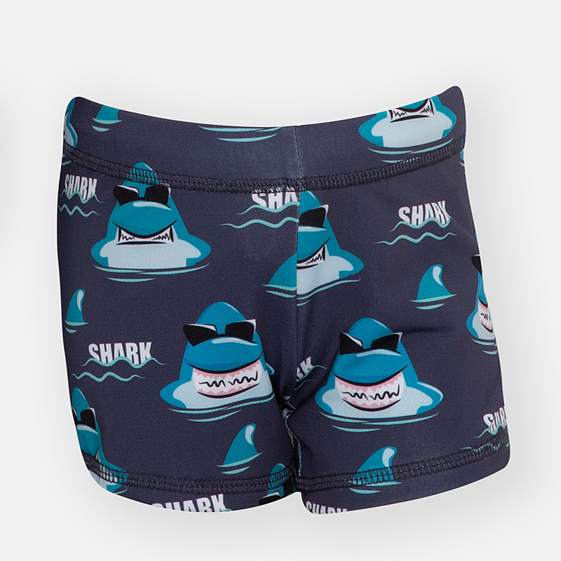 TORTUE boxer shorts with shark print.