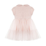 LAPIN HOUSE tulle dress in pink color decorated with glitter.