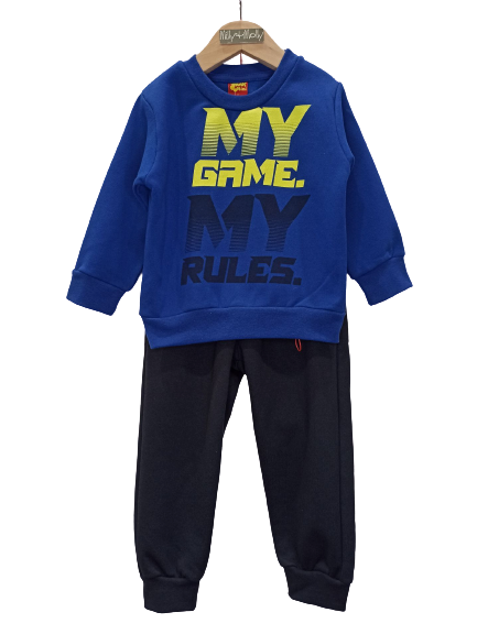 Trax Tracksuit Set, Crew Neck Sweatshirt, and Sweatpants with Elasticated Bottoms.