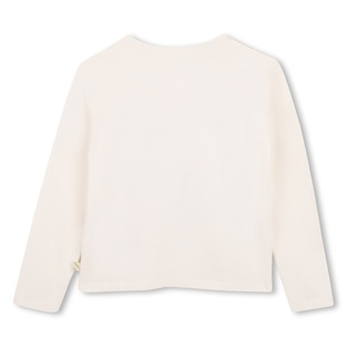 BILLIEBLUSH blouse in ecru color with embossed print and sequins.