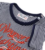 ORIGINAL MARINES cotton striped blouse in blue color with print on the front.