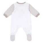 Φορμάκι φούτερ CHICCO σε λευκό και μπεζ χρώμα.