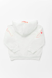 SPRINT sweatshirt jacket in white color with hood.